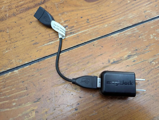 Magic Jack Power Cable + Adapter - K1103