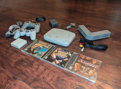 Sony PlayStation 1 Console Bundle - 3 Games, 2 Controllers, 2 Memory Cards